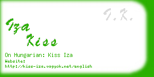 iza kiss business card